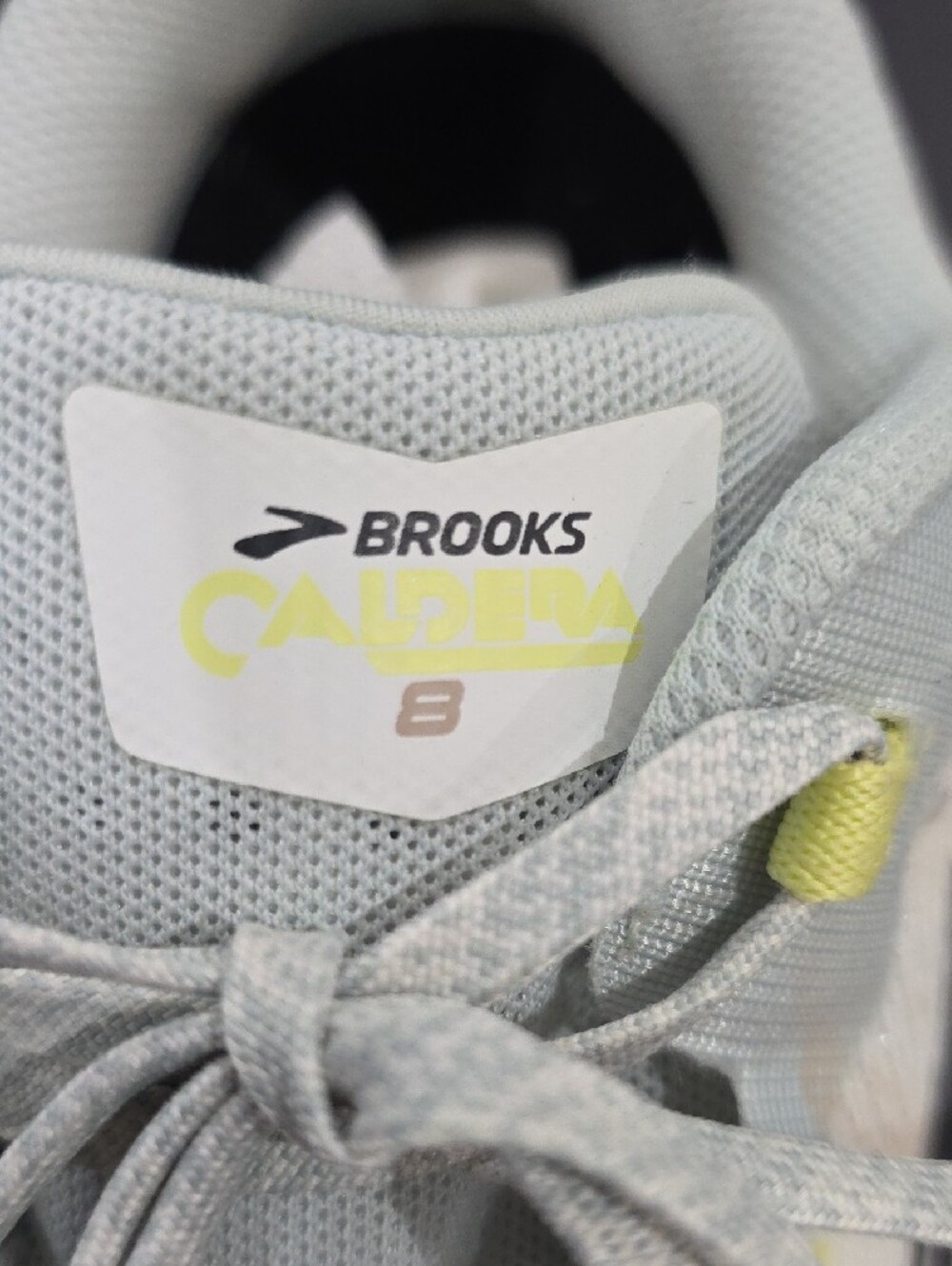 Brooks Caldera 8 Women’s White with Light Yellow Trail Running Sneakers Size 10 - Picture 7 of 12